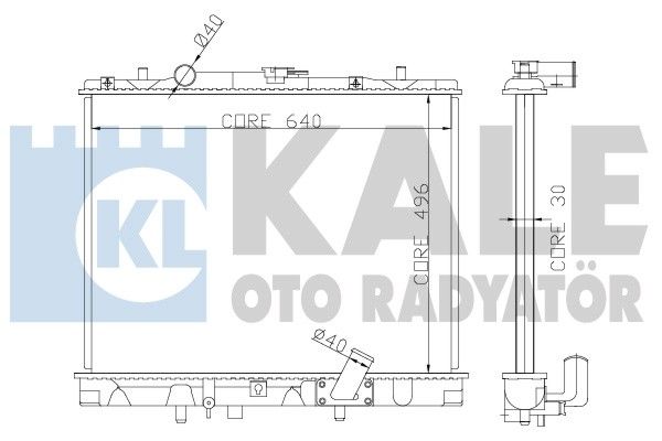 KALE OTO RADYATÖR Radiators, Motora dzesēšanas sistēma 362400